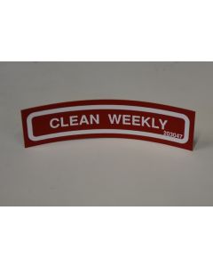 DoALL part 203047 | Clean weekly warning label