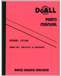 DoALL Part 228877 | Parts Manual Model: C-912A