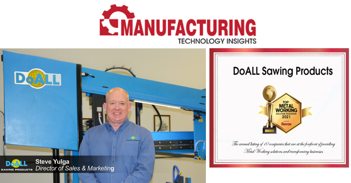 DoALL Voted Top Metal Solutions Provider in 2021