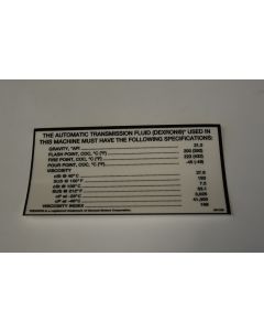 DoALL Part 201180 | Hydraulic fluid label