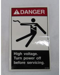 DoALL Part 201464 | Warning label - DANGER HIGH VOLTAGE