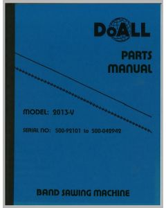 DoALL Part 228873 | Parts Manual Model: 2013-V