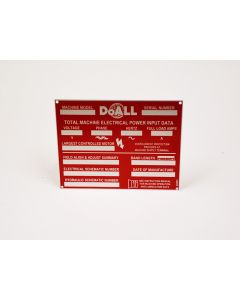 DoALL part 323891 | Data plate escutcheon