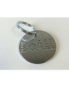 DoALL part IE1336 - DoALL Punched Key Chain | Silver punched key chain ring