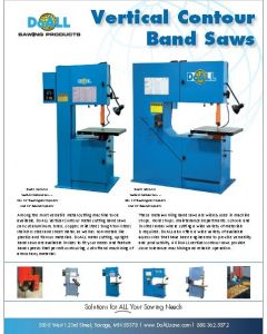 DoALL Vertical Contour band saw brochure clip