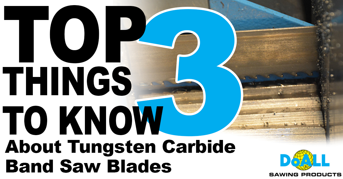 Tungsten carbide bandsaw shop blades