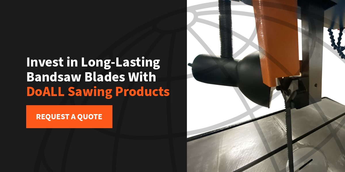 Invest in Long-Lasting Bandsaw Blades With DoALL Sawing Products